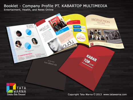 Desain Company Profile - Booklet - Perusahaan Entertainment, Health, and News Online - PT. KABARTOP MULTIMEDIA